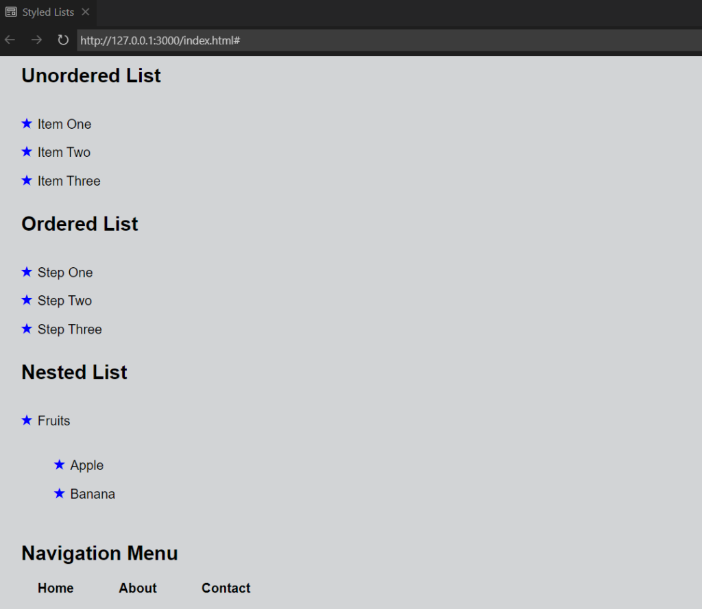 CSS Lists