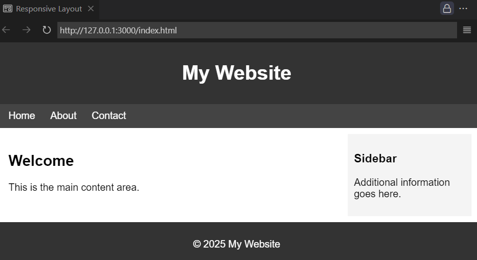 HTML Layout Elements